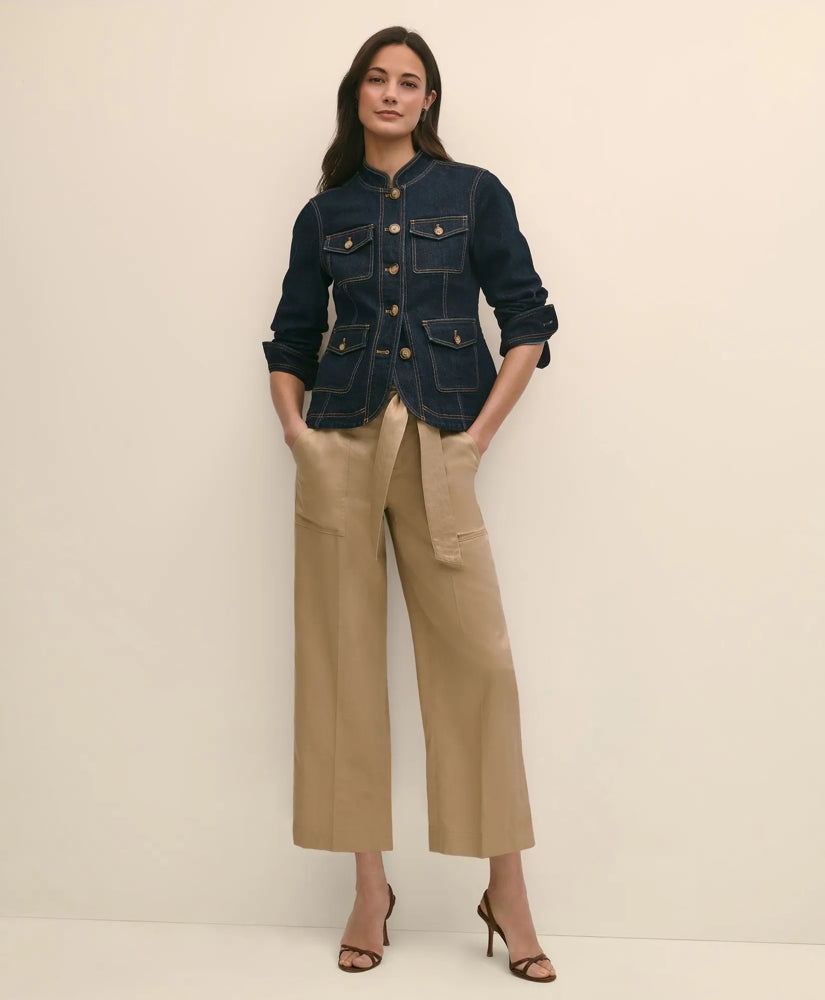 Belted Wide-Leg Utility Pants | Brooks Brothers on sale