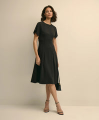 Crepe Viscose Butterfly Sleeve Dress | Brooks Brothers on sale