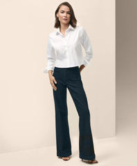 Cropped Shirt in Stretch Supima® Cotton | Brooks Brothers on sale