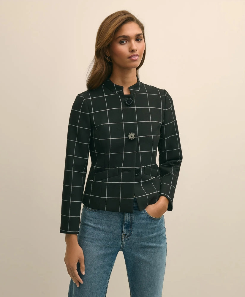 Cropped Windowpane Jacket | Brooks Brothers sale