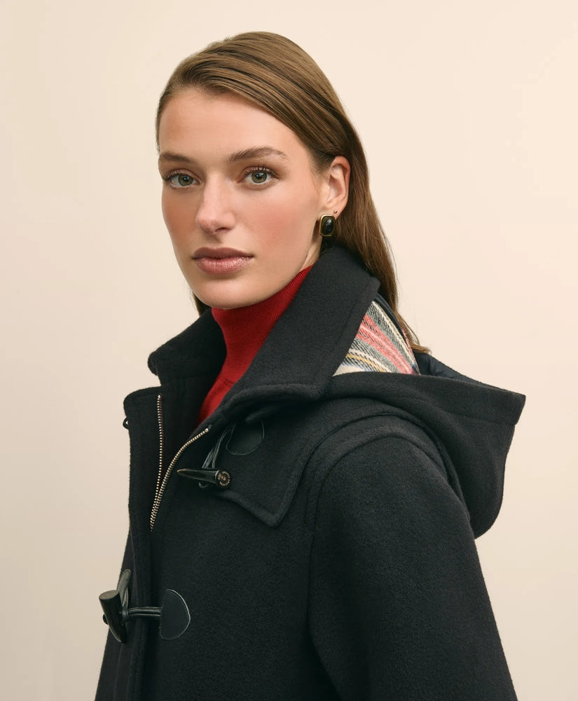 Cropped Wool Toggle Coat With Removable Hood | Brooks Brothers for sale