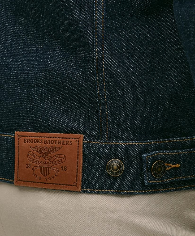 Dark Rinse Denim Trucker Jacket | Brooks Brothers online shop