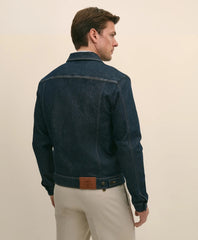 Dark Rinse Denim Trucker Jacket | Brooks Brothers online shop