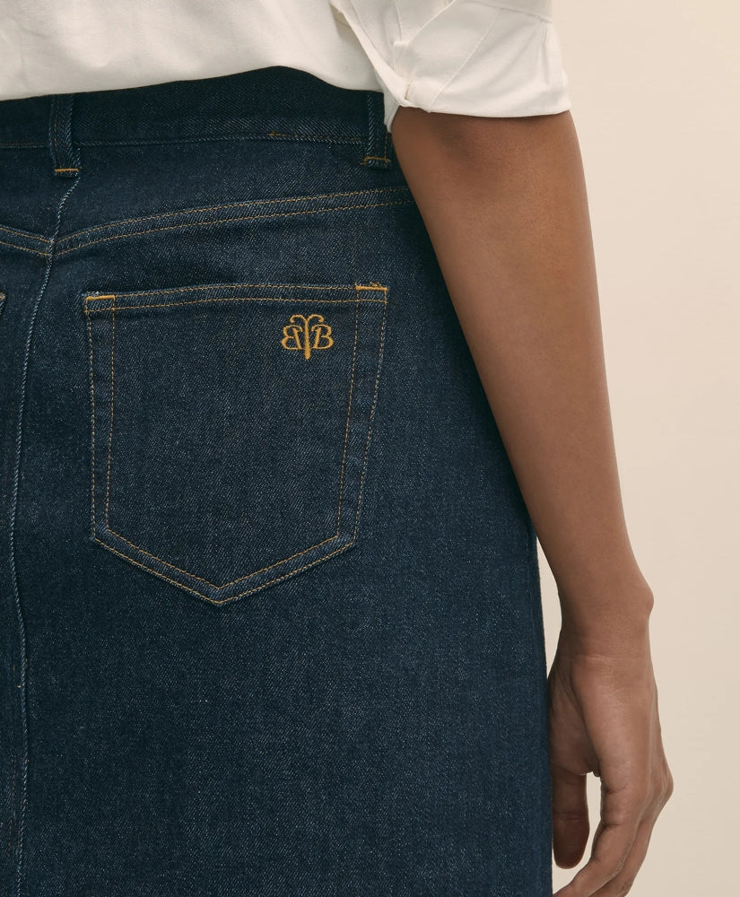 Denim Straight Skirt | Brooks Brothers discount