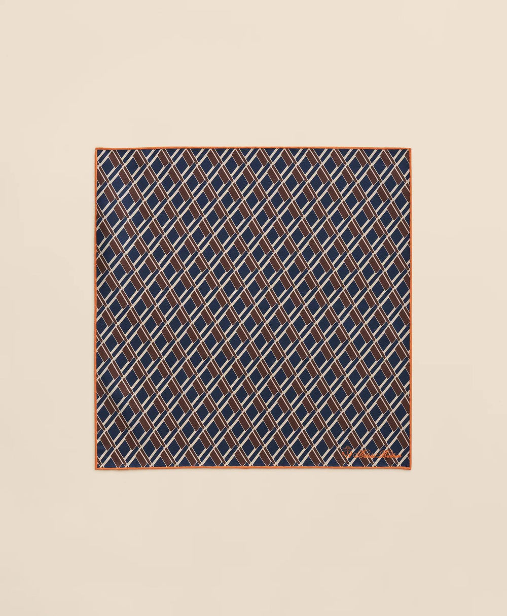 Diamond Motif Silk Pocket Square | Brooks Brothers for sale