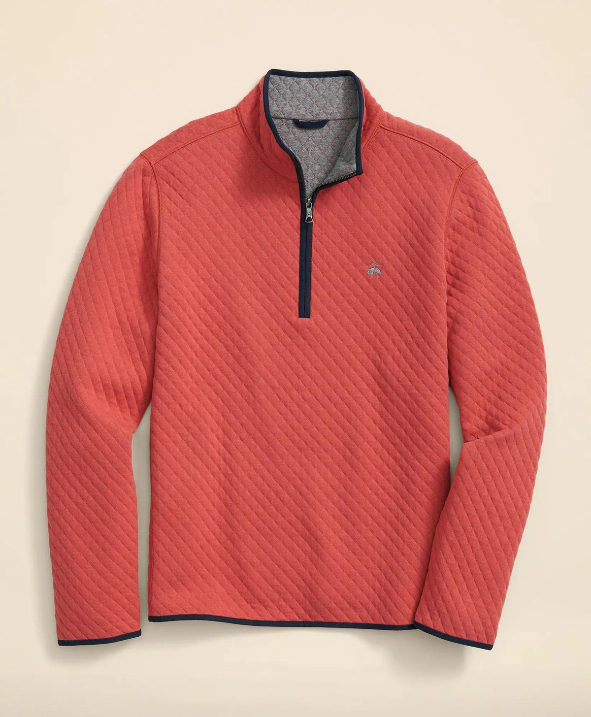 Diamond-Quilted Quarter-Zip in Cotton Blend | Brooks Brothers cheap