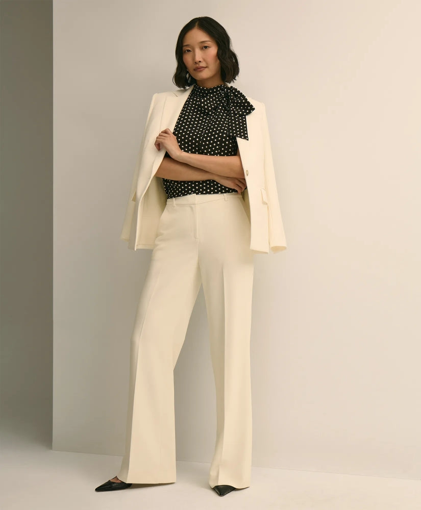 Dot-Print Tie-Neck Blouse | Brooks Brothers online shop