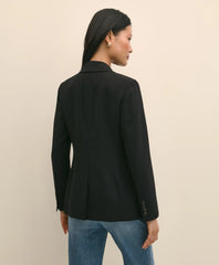 Double-Breasted Peak Lapel Jacket in Fine Twill Stretch Crepe | Brooks Brothers online