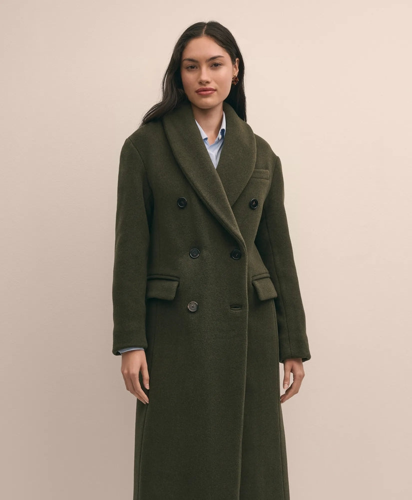 Double-Faced Wool Shawl-Collar Coat | Brooks Brothers online shop