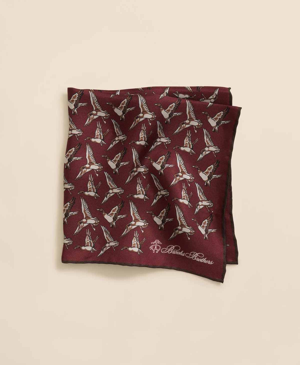 Duck Motif Silk Pocket Square | Brooks Brothers on sale