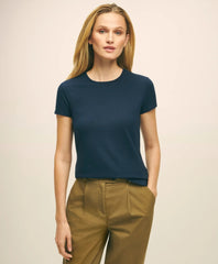 Elevated Cotton Modal Pique T-Shirt | Brooks Brothers online shop