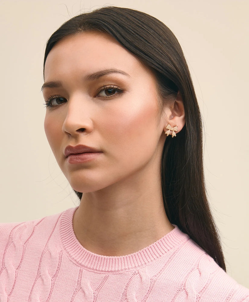 Faux-Pearl Bow Stud Earrings | Brooks Brothers cheap