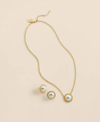 Faux Pearl Cabochon Rope-Bezel Set | Brooks Brothers sale