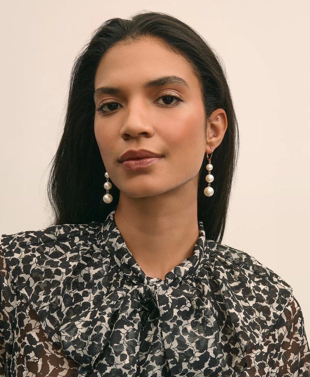 Faux-Pearl Drop Earrings | Brooks Brothers online shop