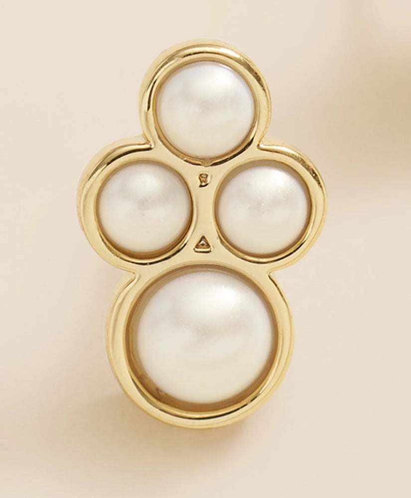 Faux-Pearl Gold-Plated Cluster Earrings | Brooks Brothers online