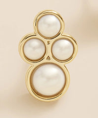 Faux-Pearl Gold-Plated Cluster Earrings | Brooks Brothers online