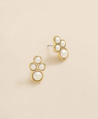 Faux-Pearl Gold-Plated Cluster Earrings | Brooks Brothers online