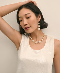 Faux-Pearl Sphere Linear Earrings | Brooks Brothers cheap