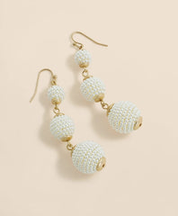 Faux-Pearl Sphere Linear Earrings | Brooks Brothers cheap