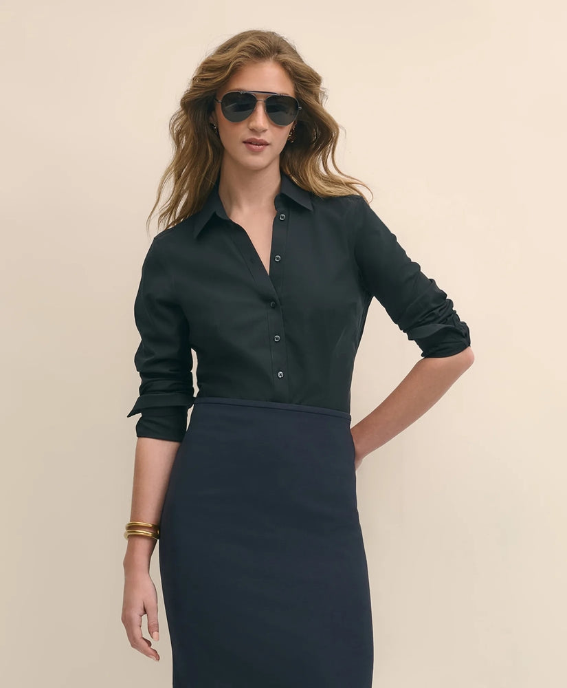Fitted Non-Iron Stretch Supima® Cotton Dress Shirt | Brooks Brothers online