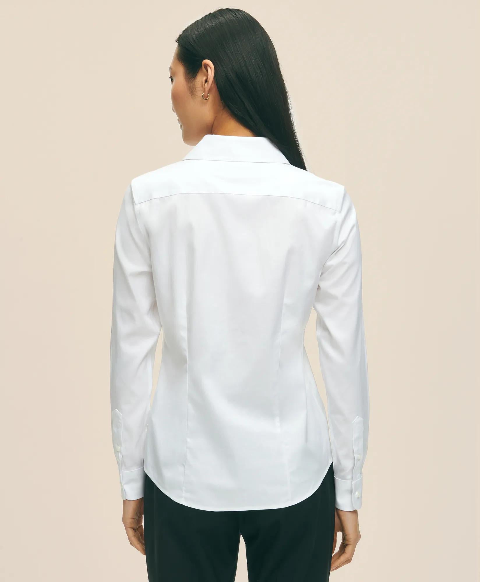 Fitted Non-Iron Stretch Supima® Cotton Dress Shirt | Brooks Brothers sale