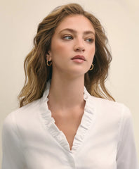 Fitted Non-Iron Stretch Supima® Cotton Ruffle Dress Shirt | Brooks Brothers online