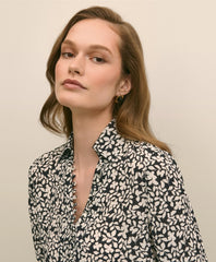 Floral Crepe Blouse | Brooks Brothers online