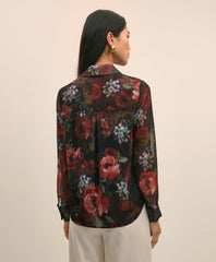 Floral Print Sheer Blouse with Camisole | Brooks Brothers sale