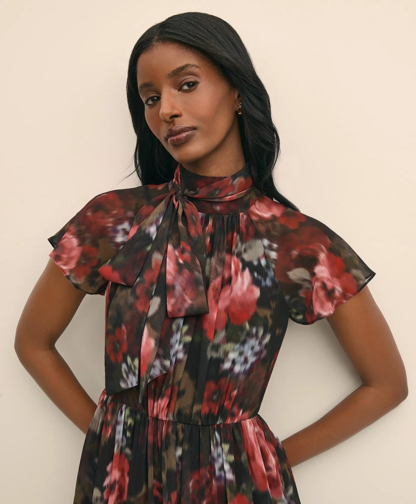 Flutter-Sleeve Halter Dress | Brooks Brothers cheap