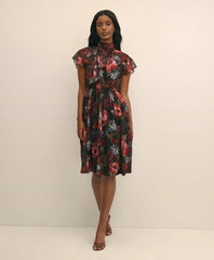 Flutter-Sleeve Halter Dress | Brooks Brothers cheap