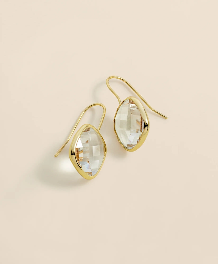 French-Wire Drop Earrings with Channel-Set Crystals | Brooks Brothers sale