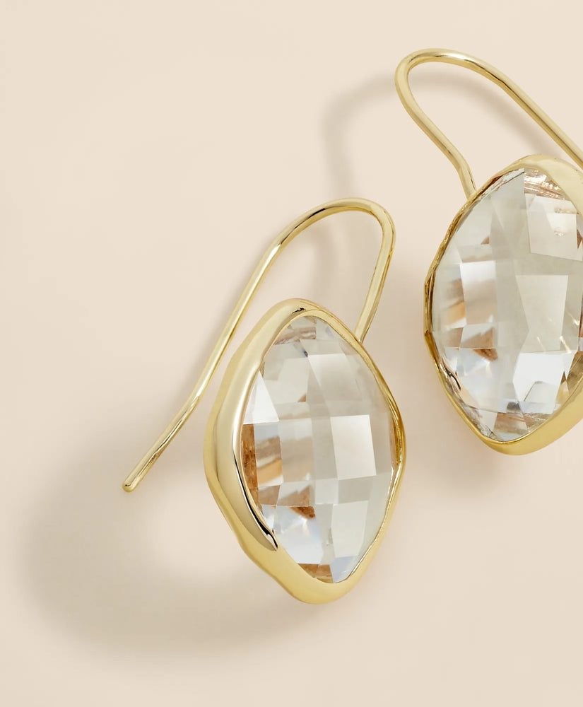 French-Wire Drop Earrings with Channel-Set Crystals | Brooks Brothers sale