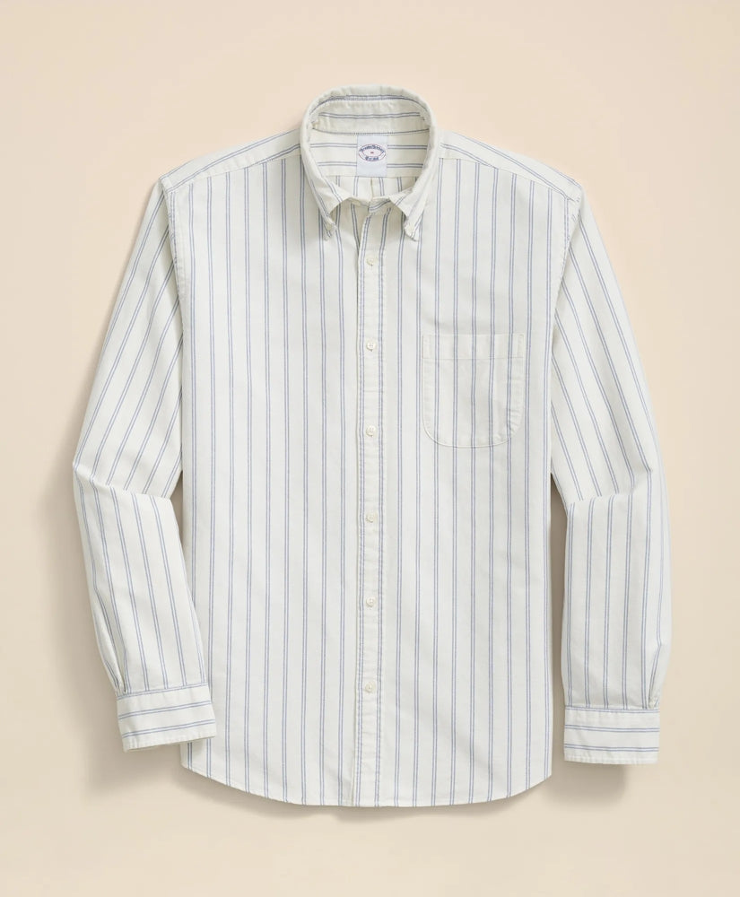 Friday Shirt, Oxford Ribbon Stripe | Brooks Brothers online shop