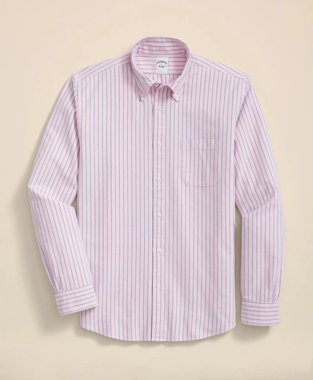 Friday Shirt, Oxford Ribbon Stripe | Brooks Brothers online shop