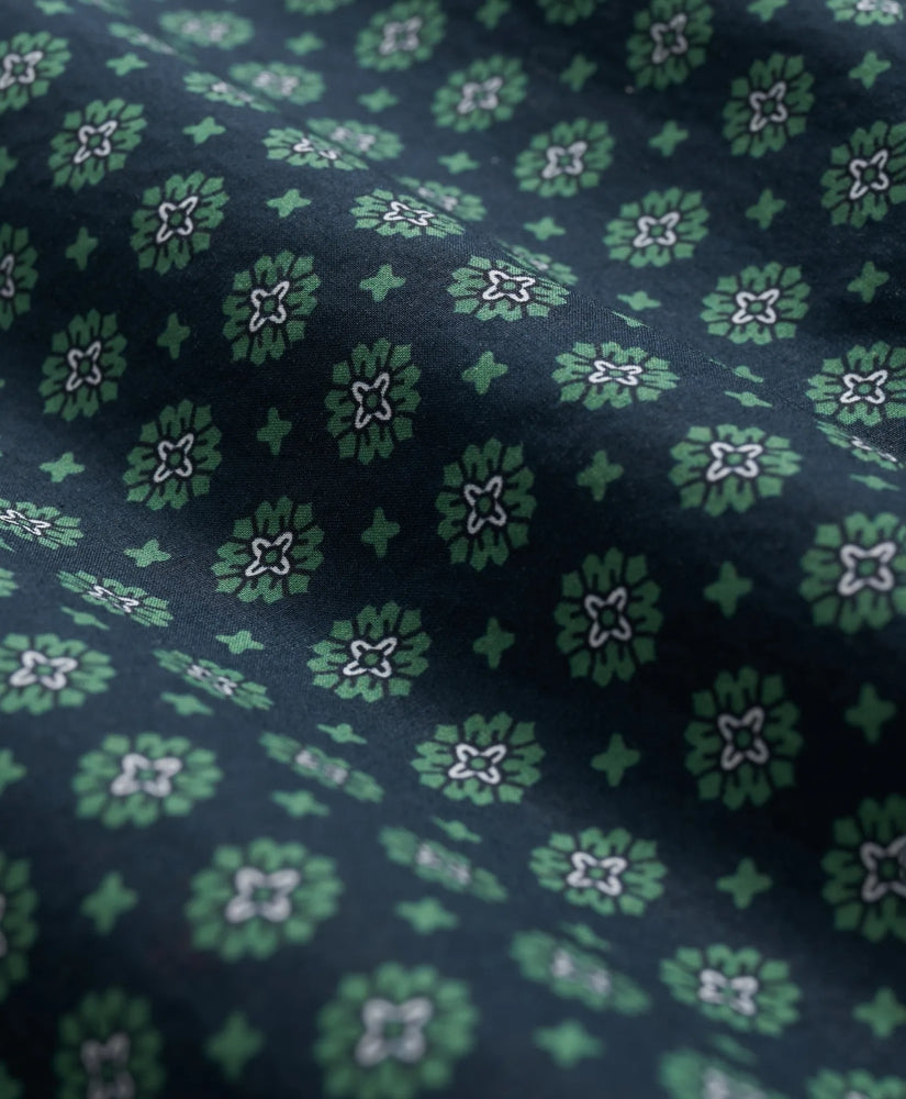 Friday Shirt, Poplin Short-Sleeve Medallion Print | Brooks Brothers discount