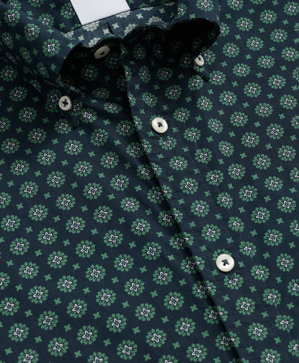 Friday Shirt, Poplin Short-Sleeve Medallion Print | Brooks Brothers discount