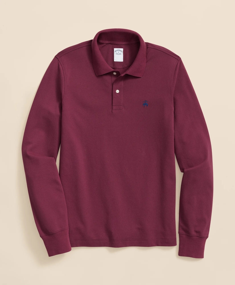 Golden Fleece® Big & Tall Stretch Supima® Long-Sleeve Polo Shirt | Brooks Brothers online shop