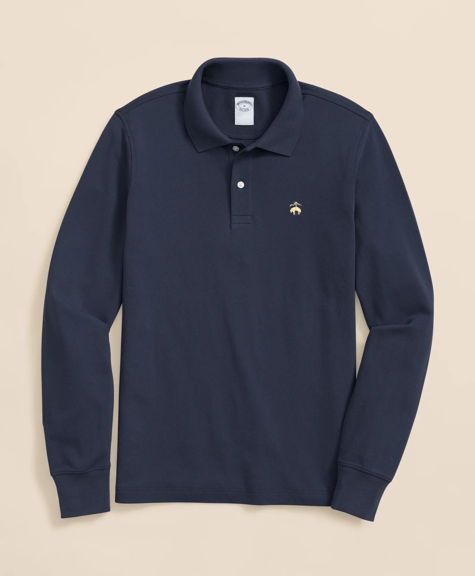 Golden Fleece® Stretch Supima® Long-Sleeve Polo Shirt | Brooks Brothers online shop