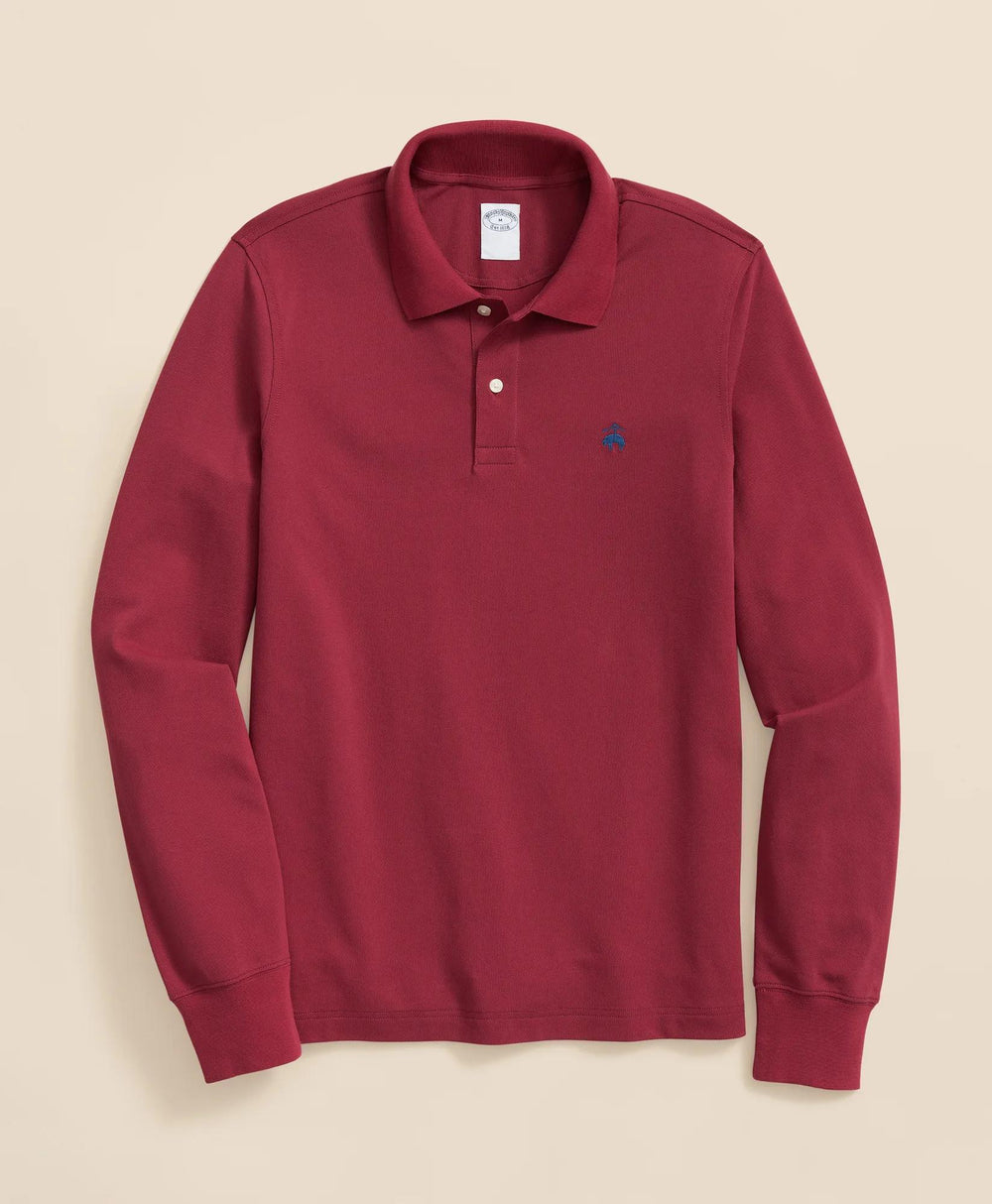 Golden Fleece® Stretch Supima® Long-Sleeve Polo Shirt | Brooks Brothers sale