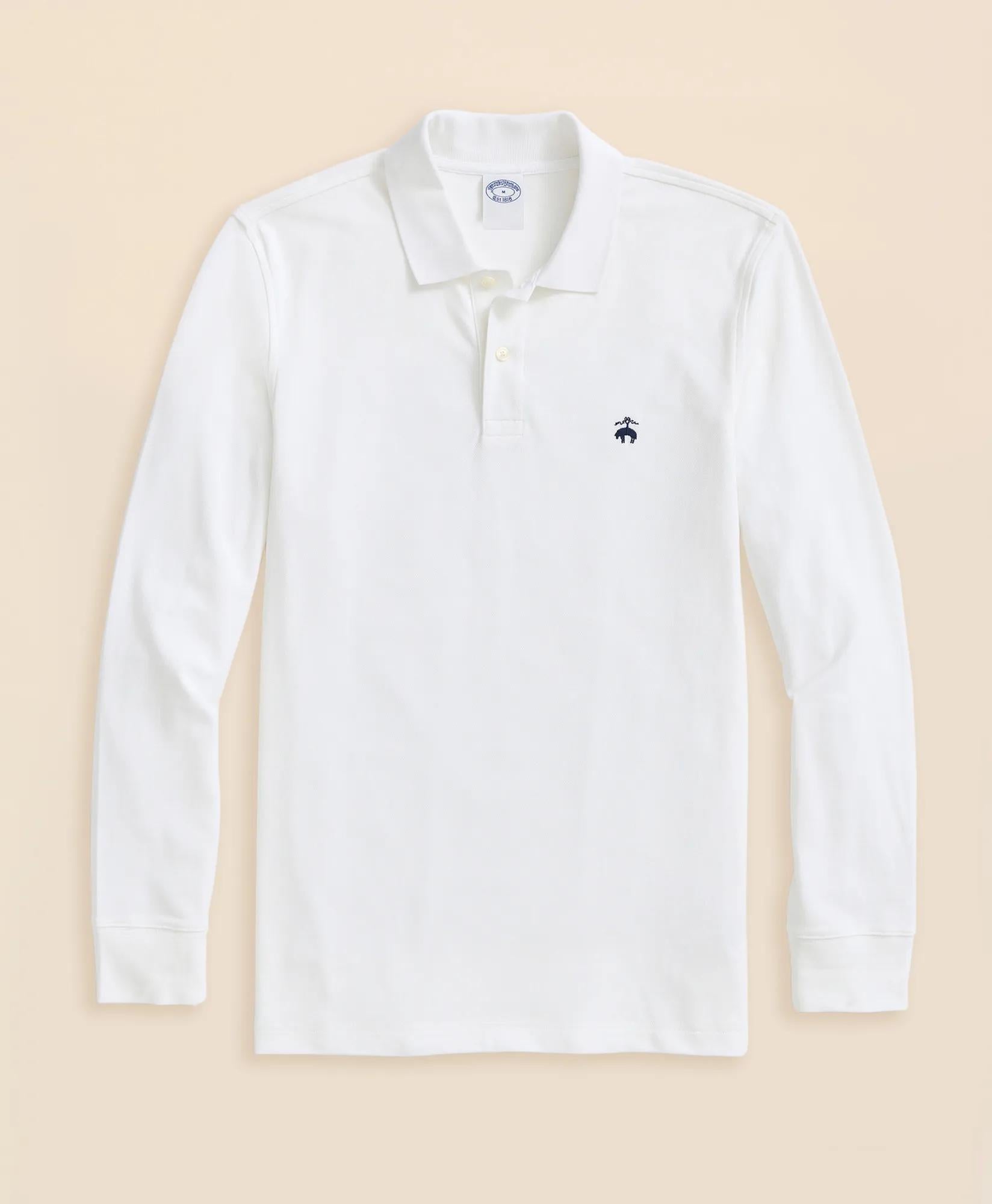 Golden Fleece® Stretch Supima® Long-Sleeve Polo Shirt | Brooks Brothers cheap