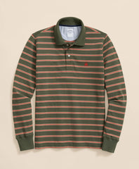 Golden Fleece® Stretch Supima® Long-Sleeve Striped Polo Shirt | Brooks Brothers sale