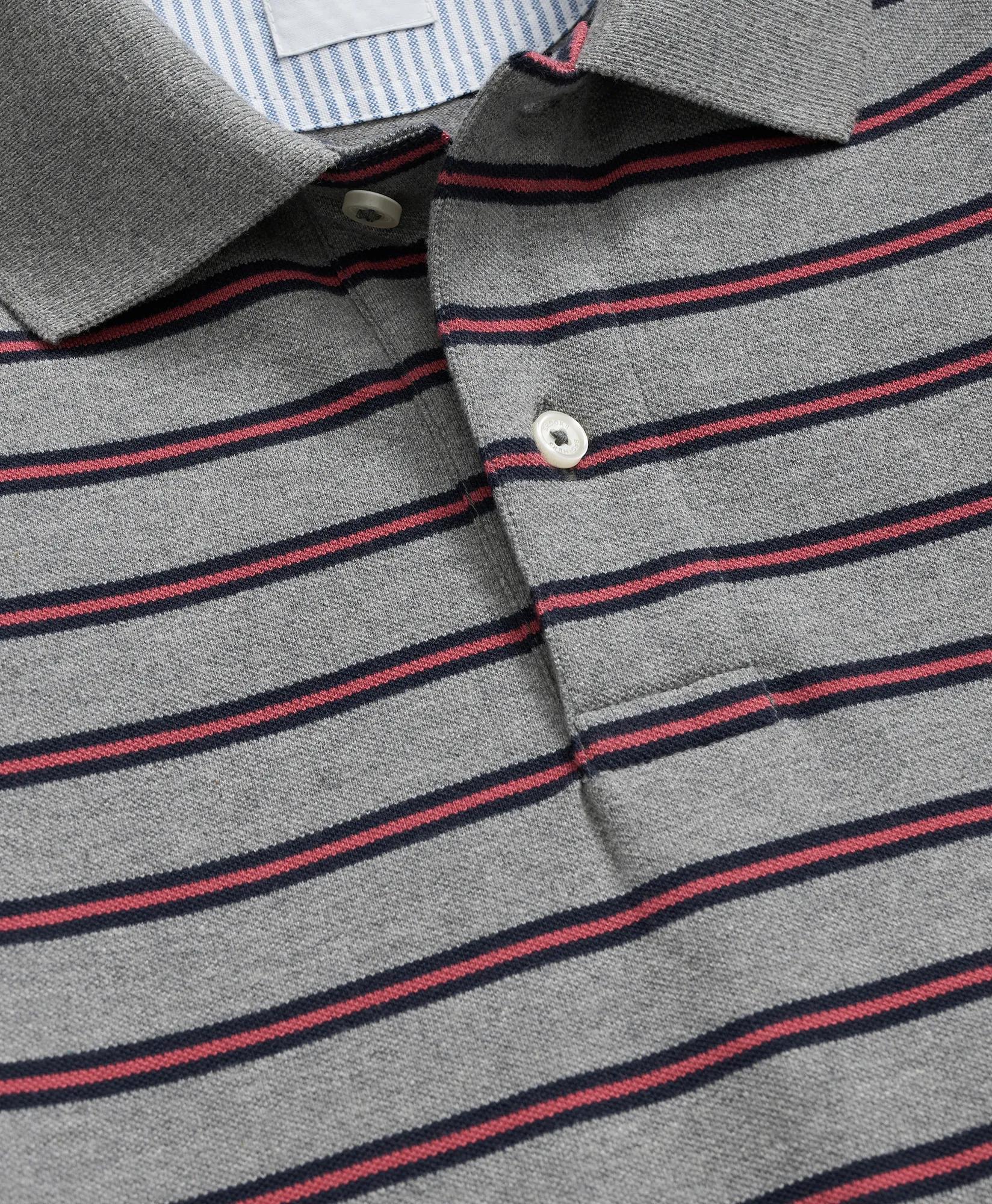 Golden Fleece® Stretch Supima® Long-Sleeve Striped Polo Shirt | Brooks Brothers online shop