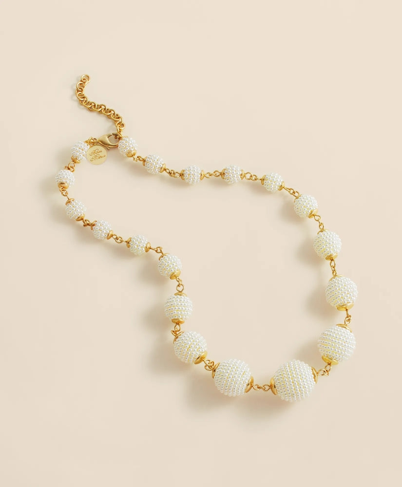 Gold-Toned Faux-Pearl-Sphere Necklace | Brooks Brothers for sale