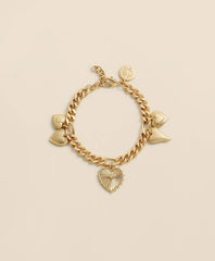 Gold-Toned Heart Charm Bracelet | Brooks Brothers on sale