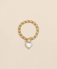 Gold-Toned Mother-of-Pearl Heart Bracelet | Brooks Brothers discount