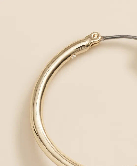 Gold-Tone Faux-Pearl Drop Hoop Earrings | Brooks Brothers on sale