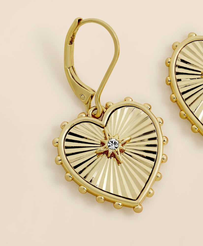 Heart Charm Gold-Toned Earrings | Brooks Brothers sale