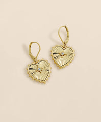Heart Charm Gold-Toned Earrings | Brooks Brothers sale