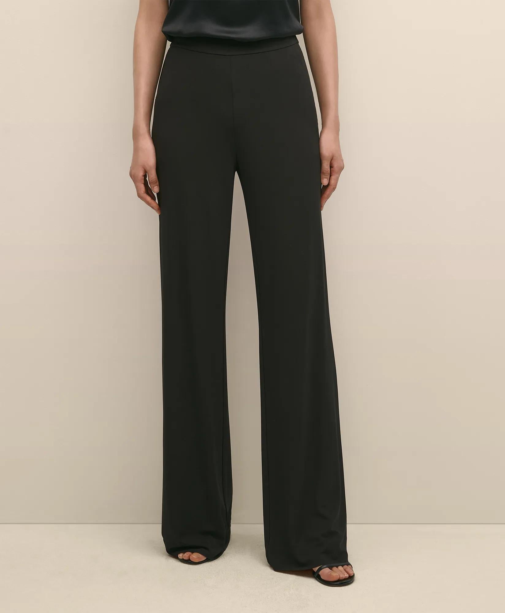 High-Waisted, Elastic Back Matte Jersey Pants | Brooks Brothers cheap