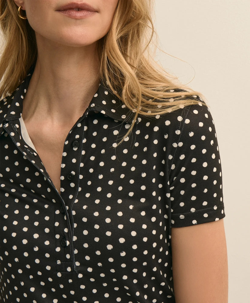 Jersey Dot-Print Polo Shirt | Brooks Brothers online